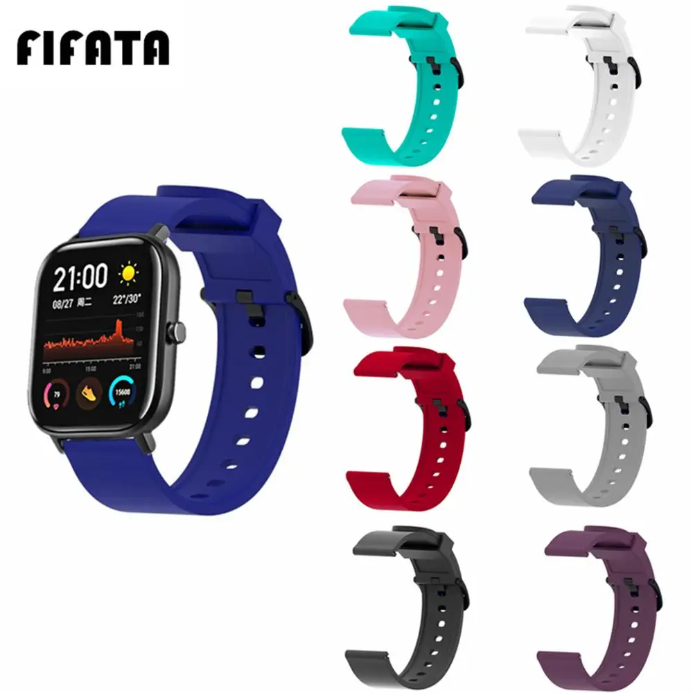 

FIFATA Silicone Watch Strap 20MM Watch Strap For Xiaomi Huami Amazfit GTS/Amazfit Bip For Samsung Gear Sport/Active Smart Watch