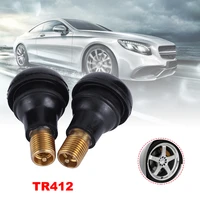 hot 50 pcs universal tr412 snap in rubber car vacuum tire tubeless tyre valve stems for auto motorcycle atv wheel accessories