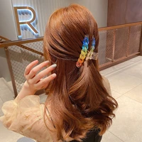 korean basic hair claw clip accessories for women girls decoration vintage wedding fashion acrylic leopard rainbow crabs gift