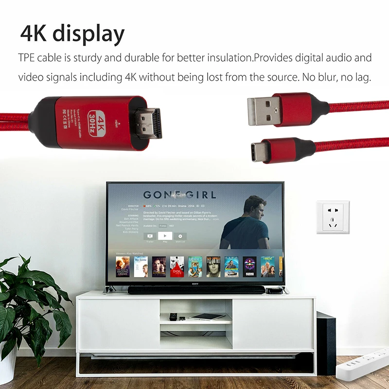 Новый алюминиевый кабель для зарядки Samsung Galaxy Note8 S9 S8 Plus Macbook/Pro IMac 2017|Кабели HDMI| |