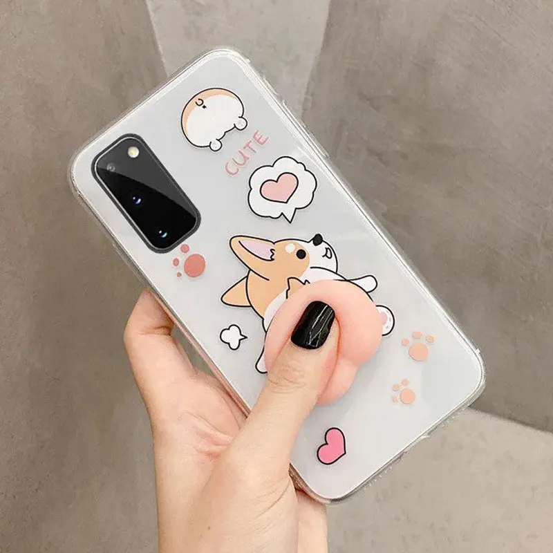 Персиковый чехол для Xiaomi Redmi Note 10 Pro 9 9T 10S 8 8T POCO X3 GT F3 Mi 11T 10T 11 Lite 3D мультяшный мягкий