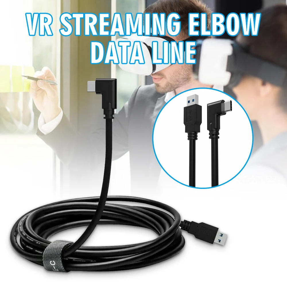 

5M USB3.2 Type-C Link Data Cable for Oculus Quest 2 PC Game VR Headset Computer Connection Data Charging Cable VR Accessories