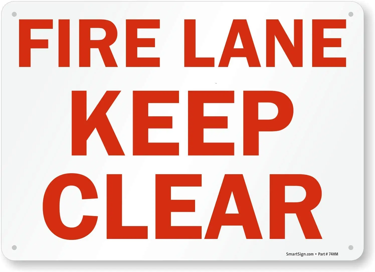 

S844AL12 "Fire Lane Keep Clear" Sign |8" x 12" Aluminum