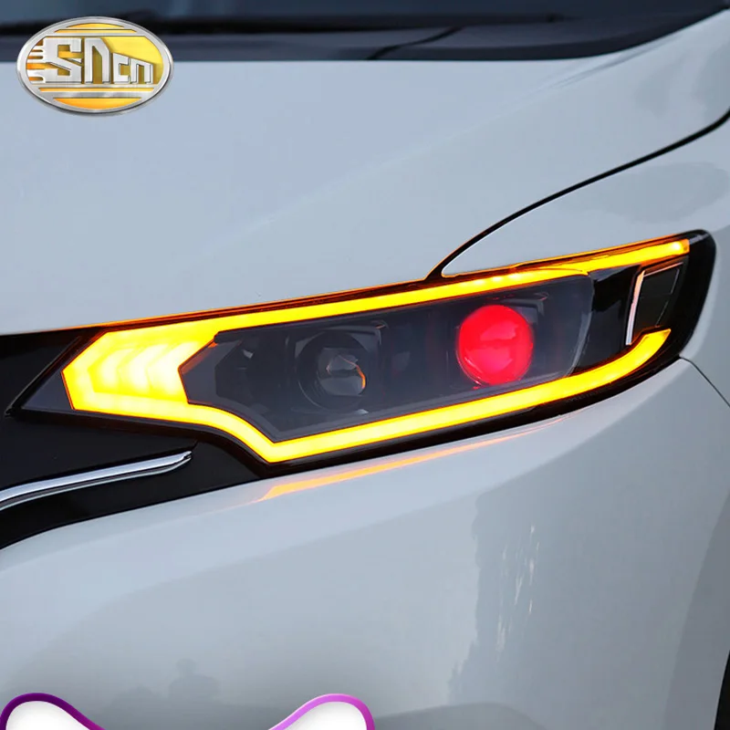 Автомобильный Стайлинг для Honda Fit Джаз GK5 Спорт 2014 - 2019 светодиодный головной