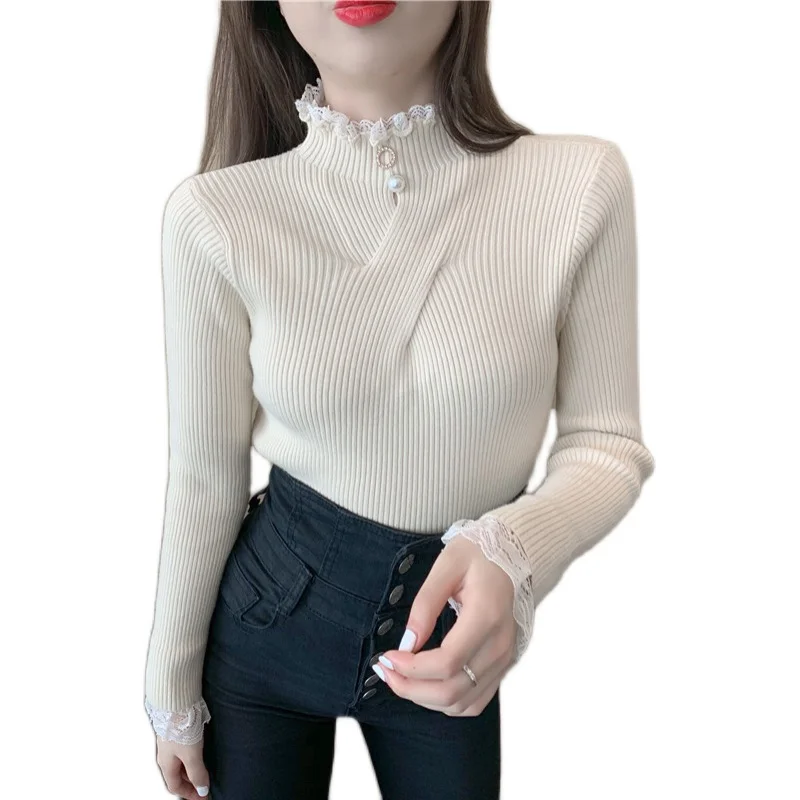

New sweater season and a half high collar women take a sweater coat cultivate one's morality in western style render unlined upp