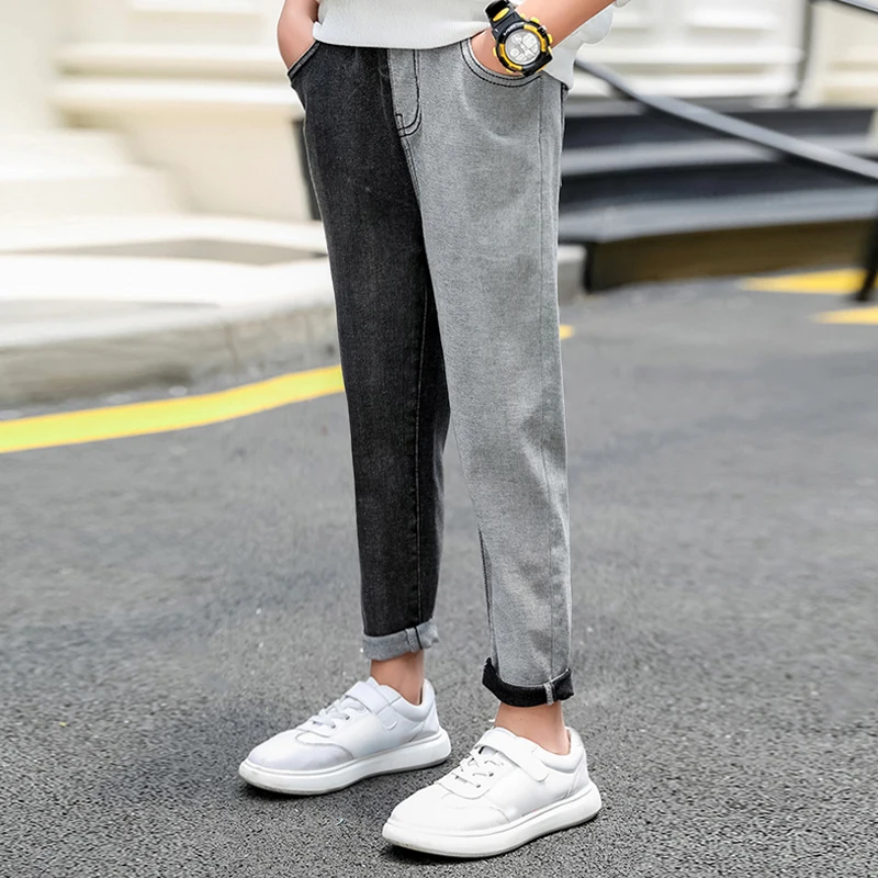 От 5 до 11 лет Детская одежда для мальчиков узкие джинсы Классические штаны