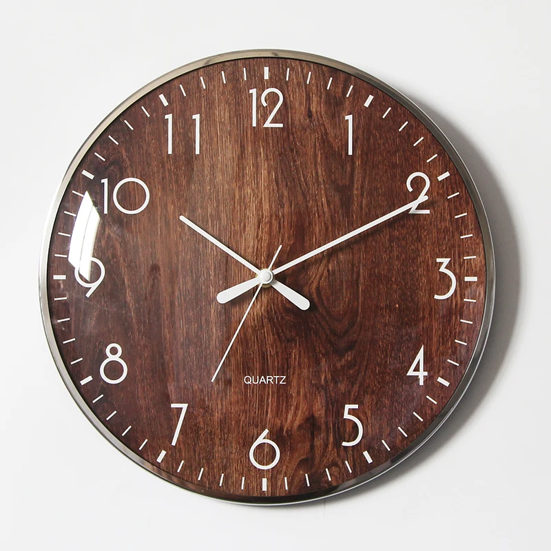 

Simple Digital Wall Clock Plastic Creative Minimalist Silent Wall Clock Modern Design Reloj Pared Madera Home Decor OO50WC