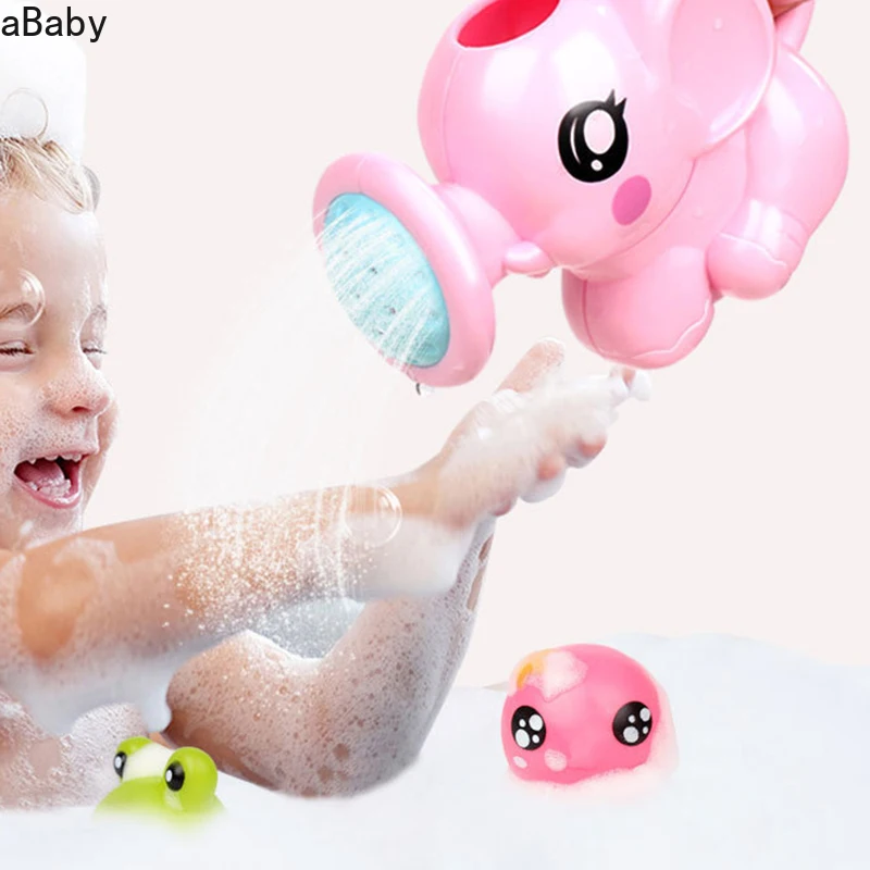 

Baby Bath Toys Lovely Plastic Elephant Shape Water Spray for Baby Shower Swimming Toys Kids Gift Storage Mesh Bag Baby Kids Toy