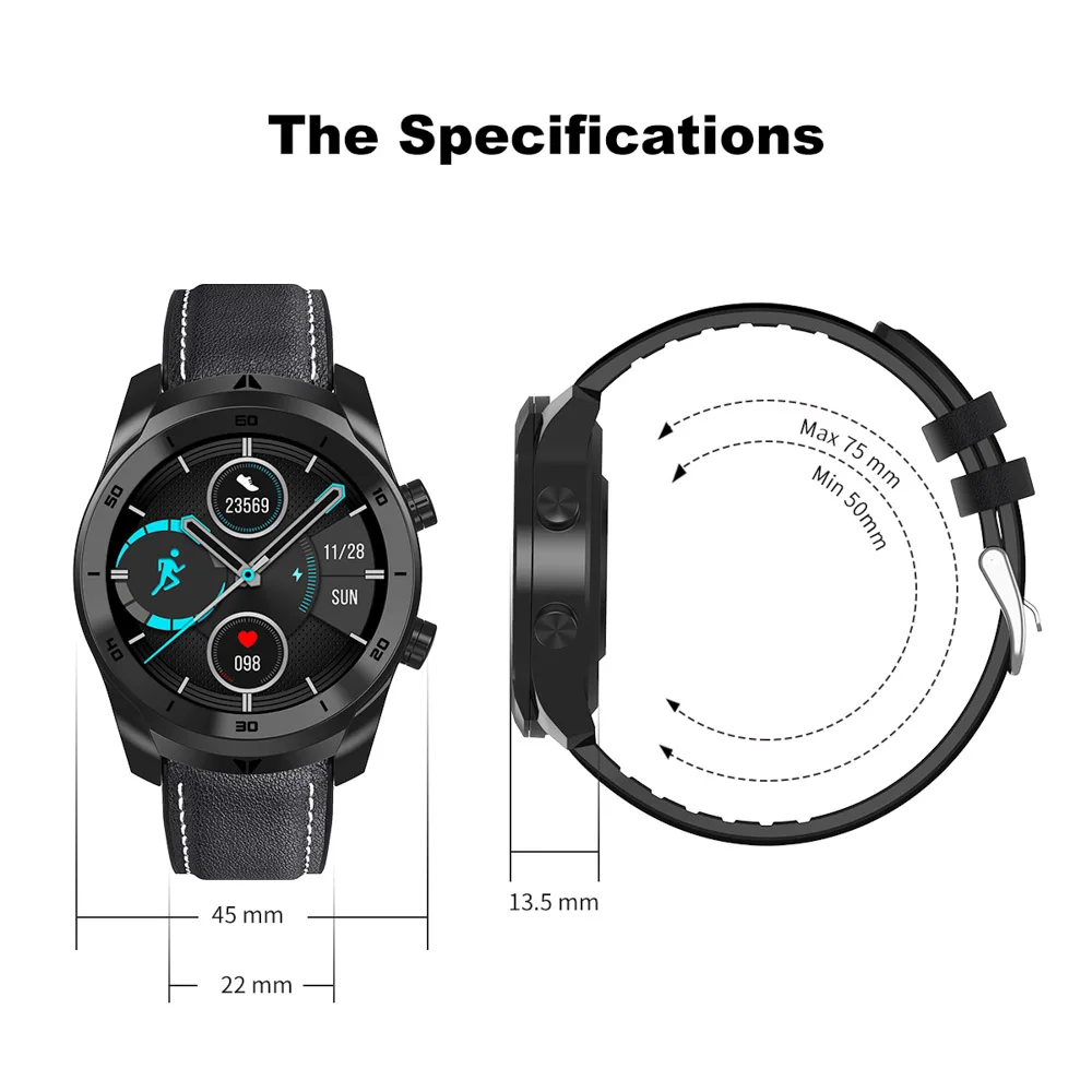 

DT79 ECG Smart Watch Men Bluetooth Call IP67 Waterproof 360*360 HD Resolution 560Mah Big Battery Business Smartwatch