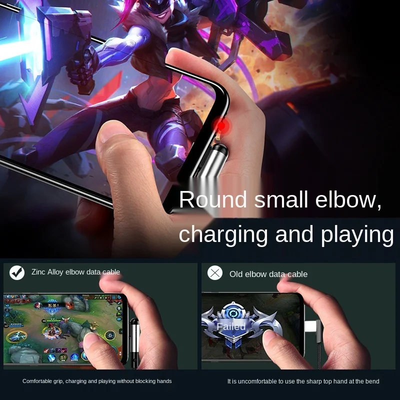 

Fast charging cable 5A USB Type-C elbow cable fast charging cable for Samsung Galaxy Xiaomi Huawei Note 7 data charger cable