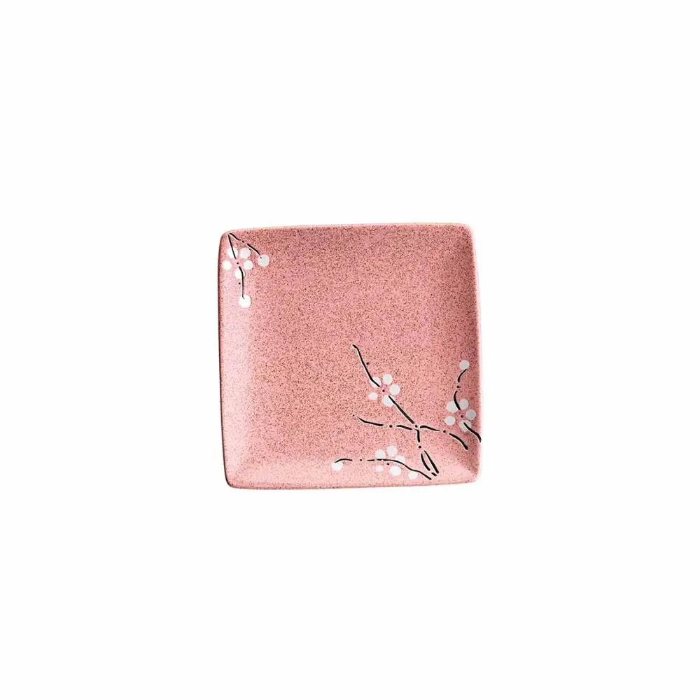 6inch square 1 шт. прямоугольная керамическая посуда столовый набор японская суши квадратная столовая тарелка соусник тарелка тарелки для суши - Цвет: 6inch square