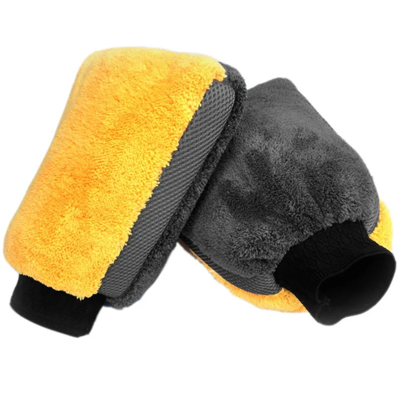 

Waterproof Car Wash Microfiber Gloves Thick Car Styling Cleaning Mitt Wax Detailing Brush Auto Care Double-Faced Glove