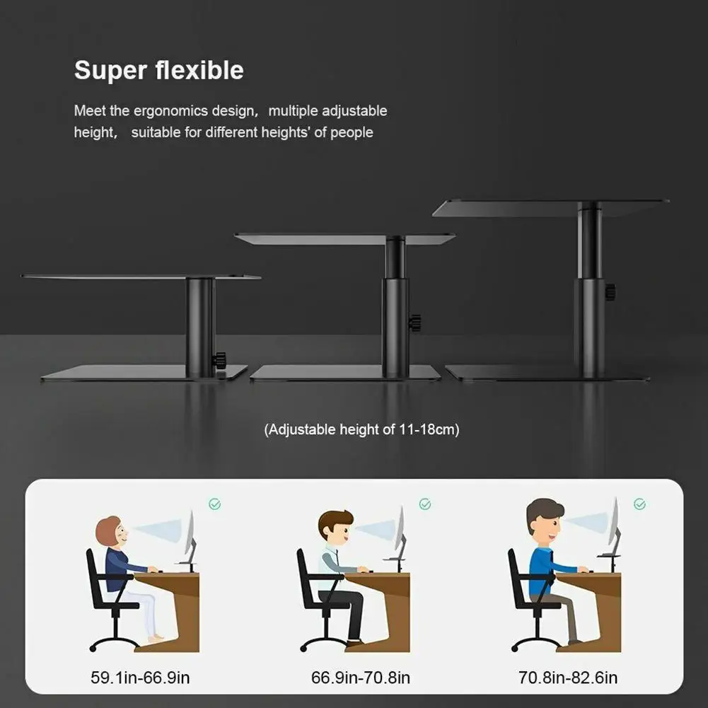 

Universal Desktop Holder Adjustable Monitor Stand Riser Metal Computer Pc Laptop For Macbook Verstelbare Monitor Houder