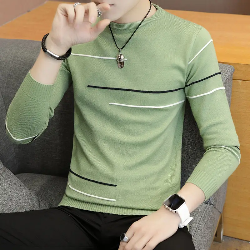 Зимний мужской свитер молодежная Базовая рубашка красивый на весну и осень
