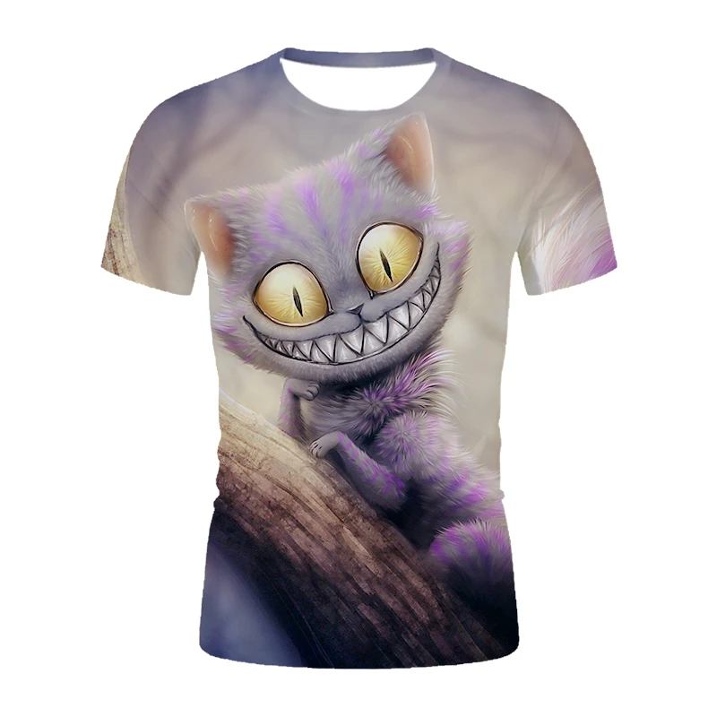 

3D Cat Printed T Shirt Men/Women t-shirts Summer Funny Short Sleeve Tops Casual O-Neck Animal Tee Shirt Cat Streetwear Tshirt