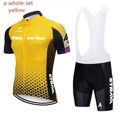 

2020 STRAVA Cycling Clothing /Road Bike Wear Racing Clothes Quick Dry Men's Cycling Jersey Set Ropa Ciclismo Maillot