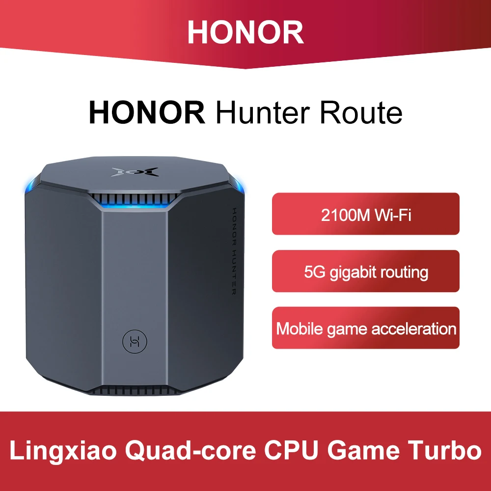 Беспроводной двухгигабитный Wi Fi роутер Honor Hunter четырехъядерный ретранслятор
