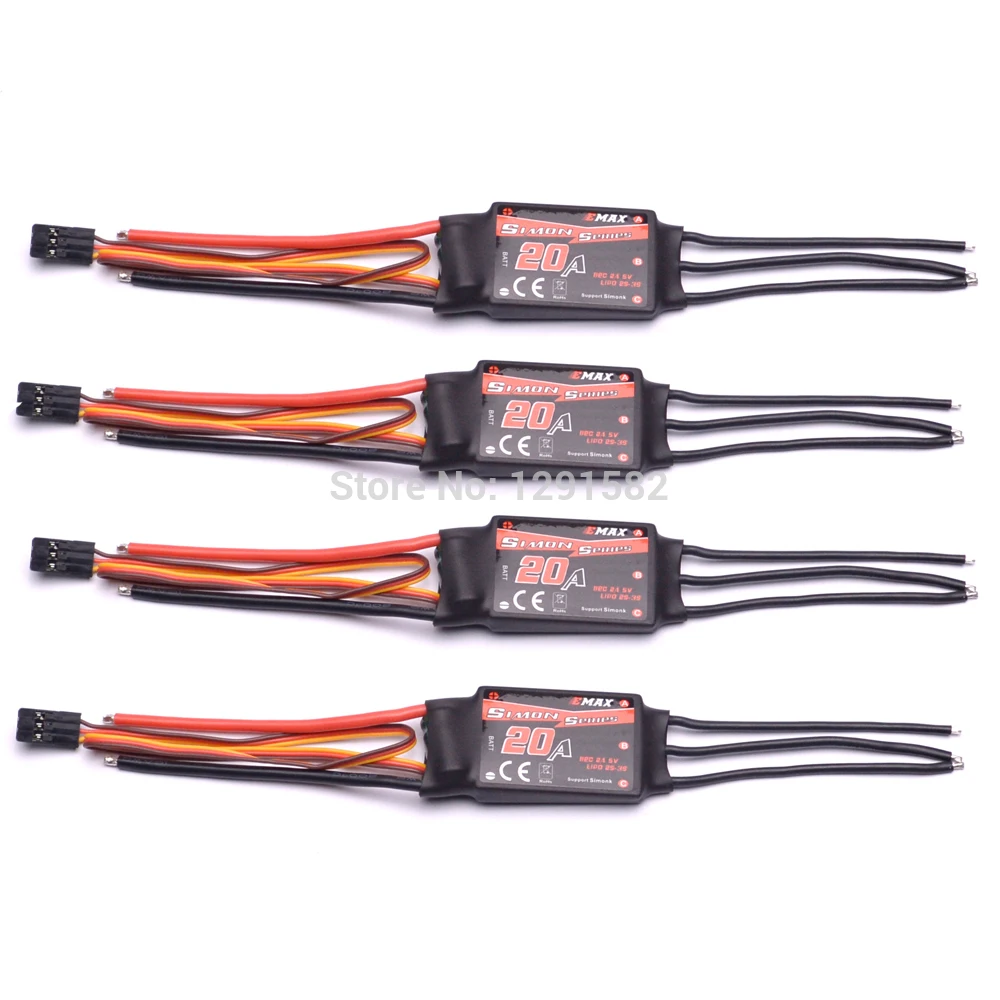 6 шт. 12A / 20A SimonK BLHeli ESC Бесщеточный Регулятор скорости для квадрокоптера VX210 QAV X 214|emax