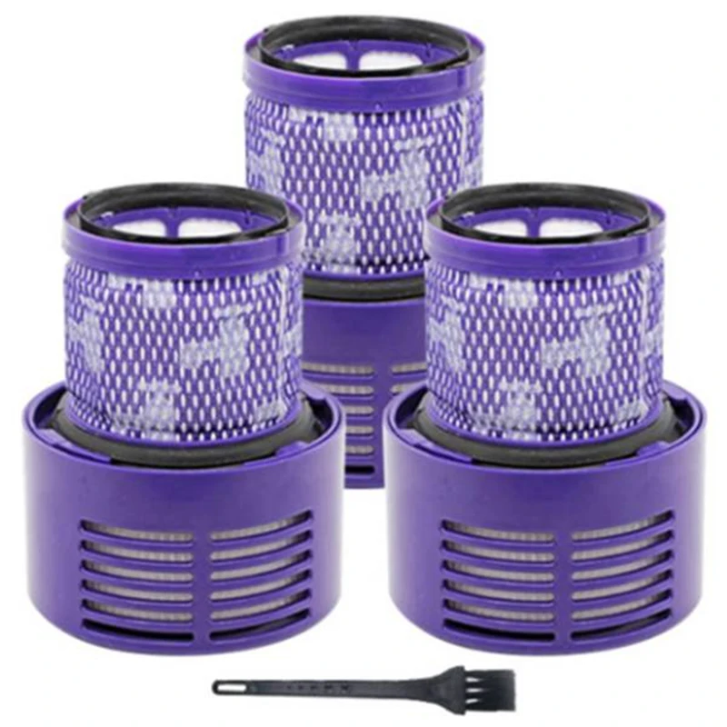 

3 Pack HEPA Replacement V10 Filters for Dyson V10 SV12, Washable and Reusable,with Cleaning Brush