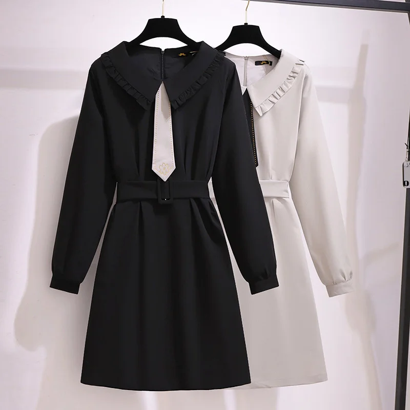 

Xl-5xl размера плюс 300 кг талия галстук академический 2021 большое платье новое