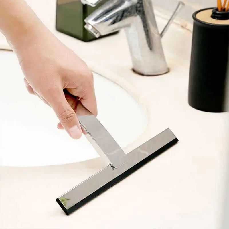 

Shower Squeegee Window Glass Wiper Scraper Cleaner with Hook Holder for Bathroom Kitchen Car Cleaning Tool