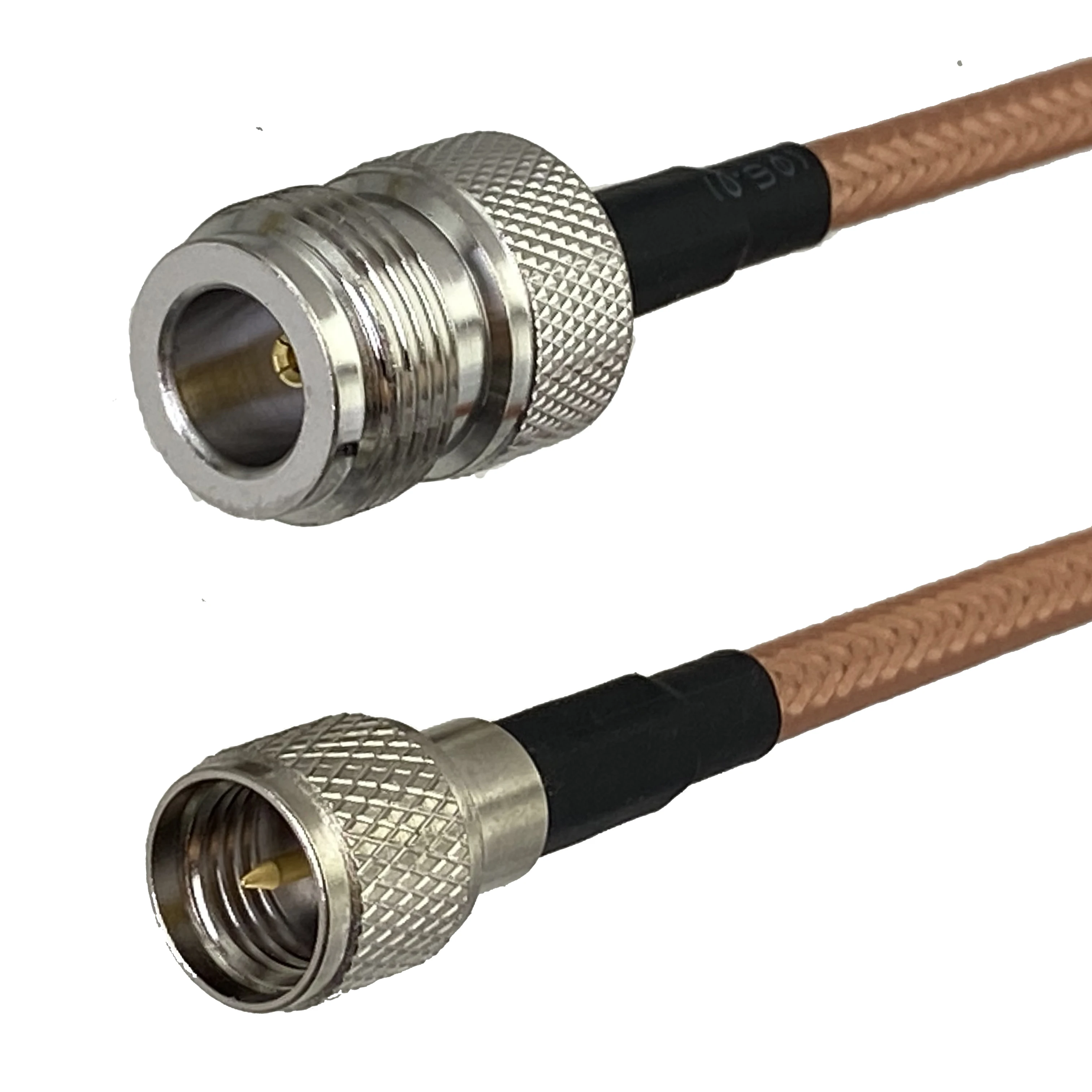

1Pcs RG142 N Female jack to Mini UHF MiniUHF Male Plug Straight Connector RF Coaxial Jumper Pigtail Cable 6inch~10M