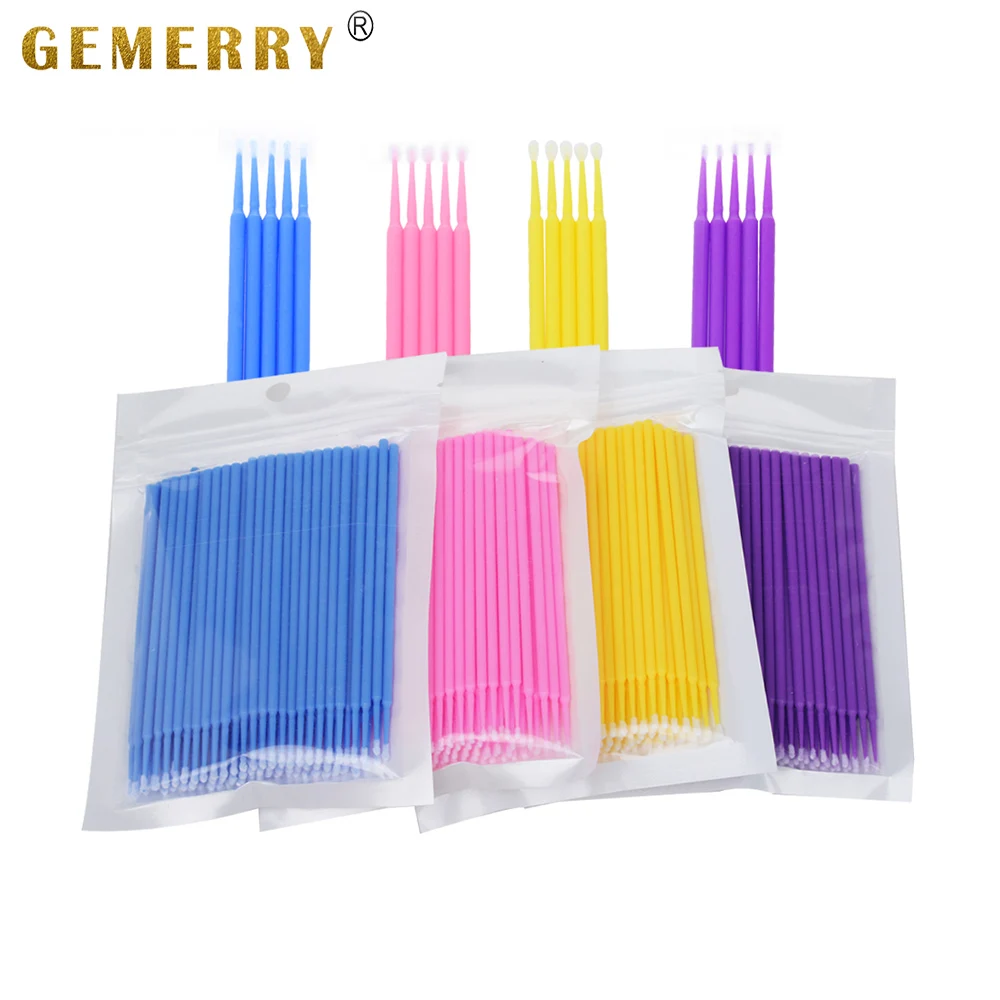 Микро кисти для наращивания ресниц одноразовый клей кисть удаления туши