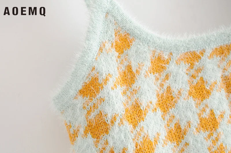 Модные короткие свитера AOEMQ без бретелек сексуальный женский жилет осенние