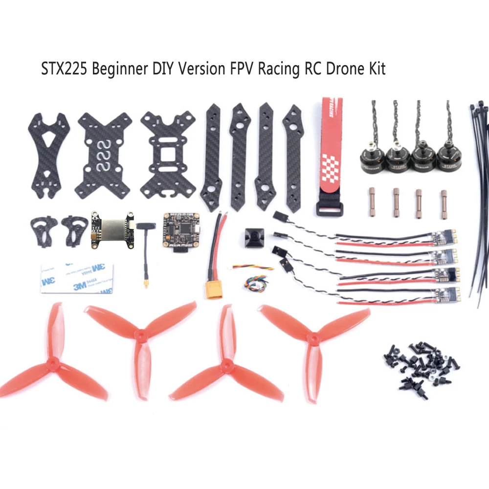 Skystars STX225 новичок DIY версия FPV гоночный Радиоуправляемый Дрон комплект версия RGB35A BLHEL32 2205 2300kv двигатель 600 мВт VTX 1200TVL камера