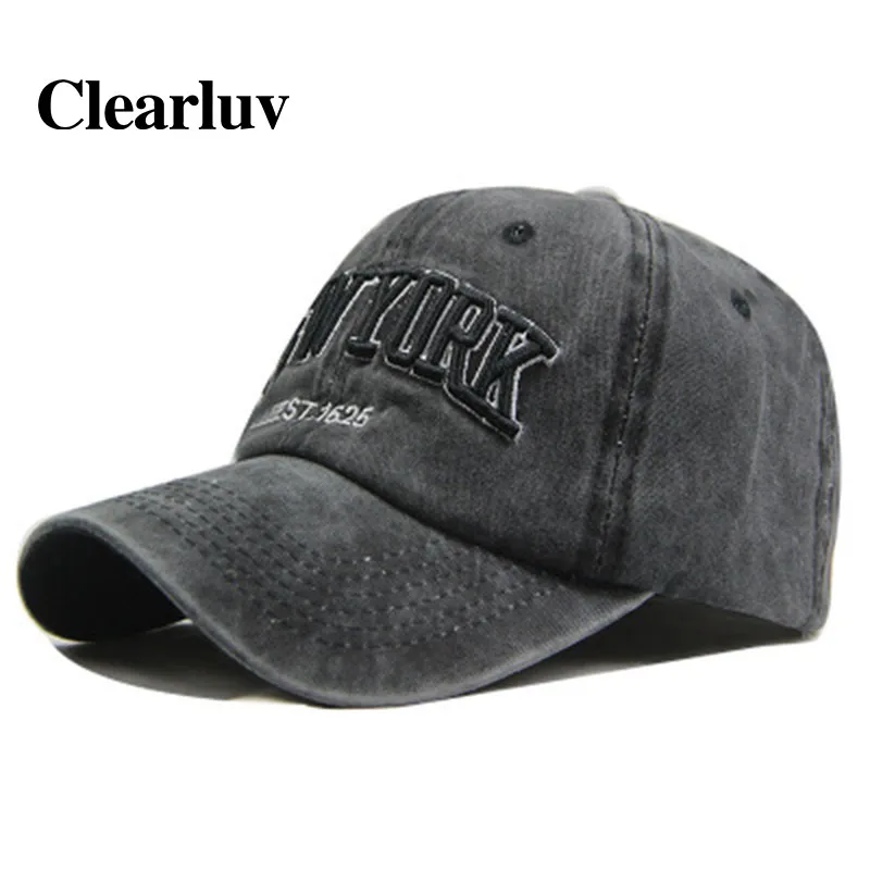 Мужская и Женская Бейсболка черная бейсболка с вышивкой в стиле Нью Йорка