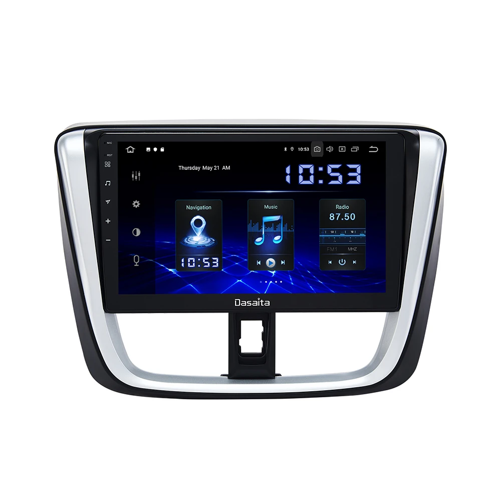 Автомобильный радиоприемник Dasaita 1 Din Android 10 стерео для Toyota Vios Yaris 2017