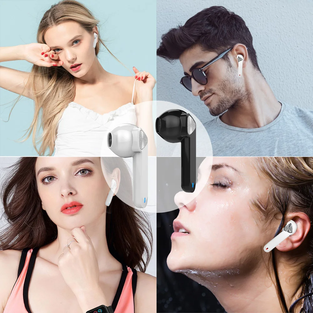 

TWS Bluetooth 5.0 Earphone 9D Stereo Wireless Headphones Waterproof Headset with Microphone for Android IOS All Smart Phone