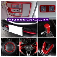 red steering wheel front bumper grille grill gear konb reading lamps cover trim for mazda cx 5 cx5 2017 2022 accessories