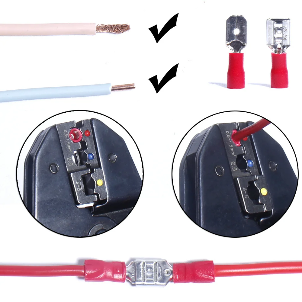 Соединители для клемм электрические обжимные вилки смешанные зажимные кольца