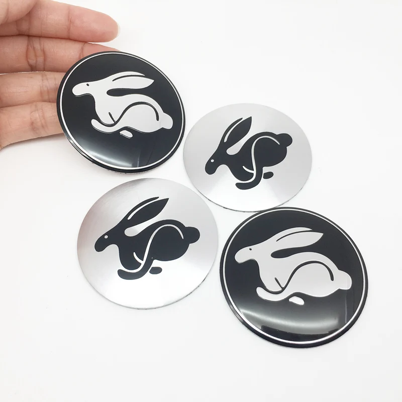 Бегущий кролик из алюминиевого сплава 4 шт. 56 мм Металлические колпачки