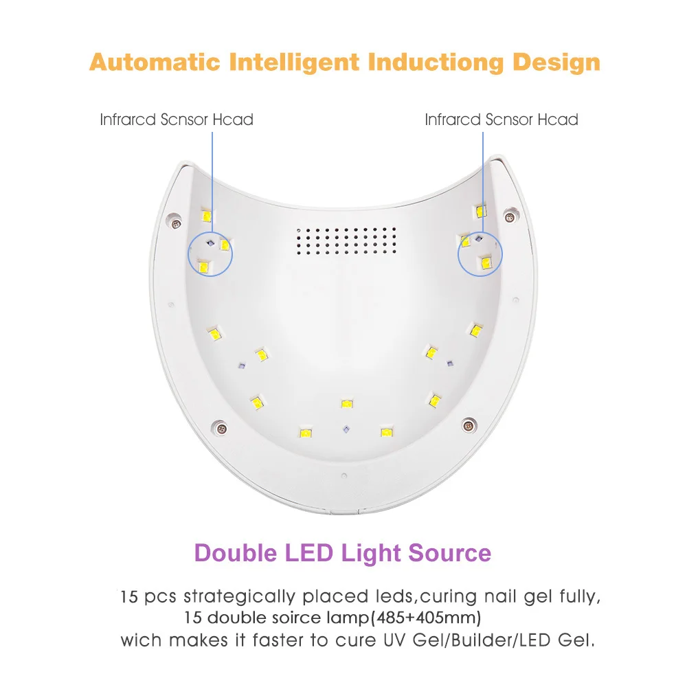 УФ лампа для ногтей 30 Вт портативная Светодиодная сушки с цифровым дисплеем