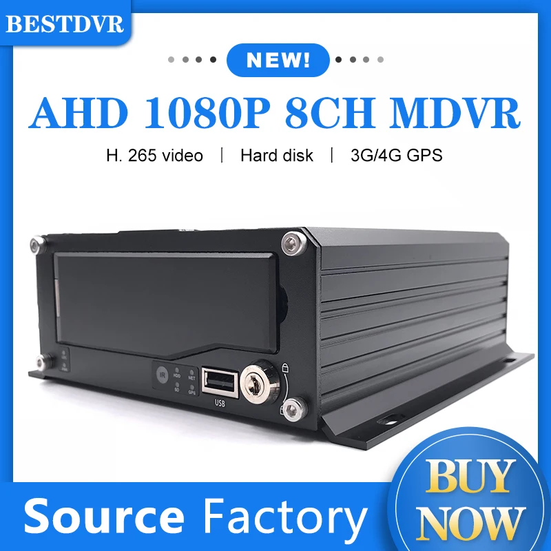 Прямая продажа с завода 8CH жесткий диск Мобильный DVR 3G 4G GPS позиционирование