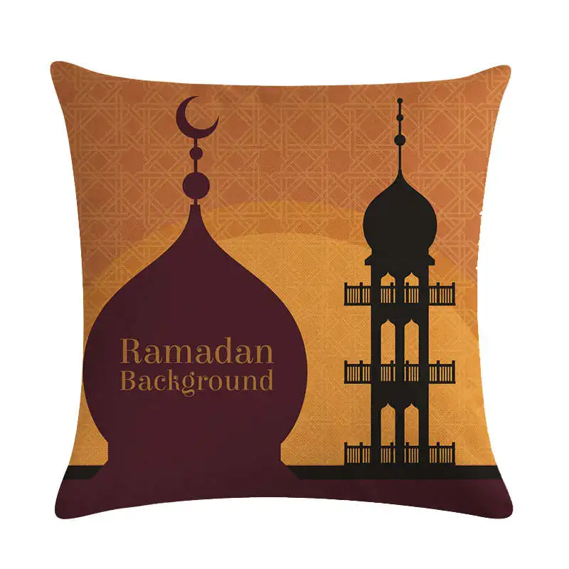 

45x45cm Ramadan pattern cushion cover black pattern pillow case linen car chair sofa home fashion decoration pillow cover