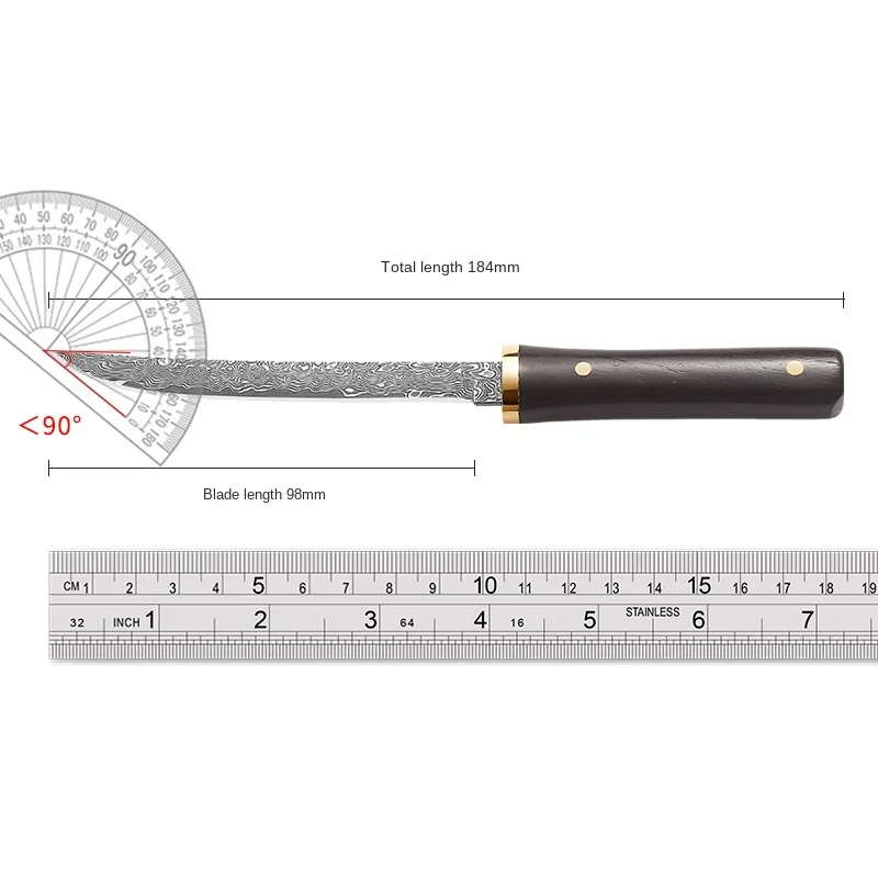 Нож Homir из дамасской стали тактический портативный нож сабель универсальный для