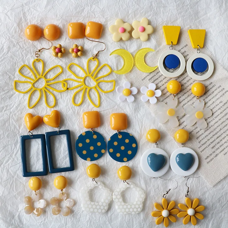 Корейские цветочные лепестки геометрические прозрачные ацетатные