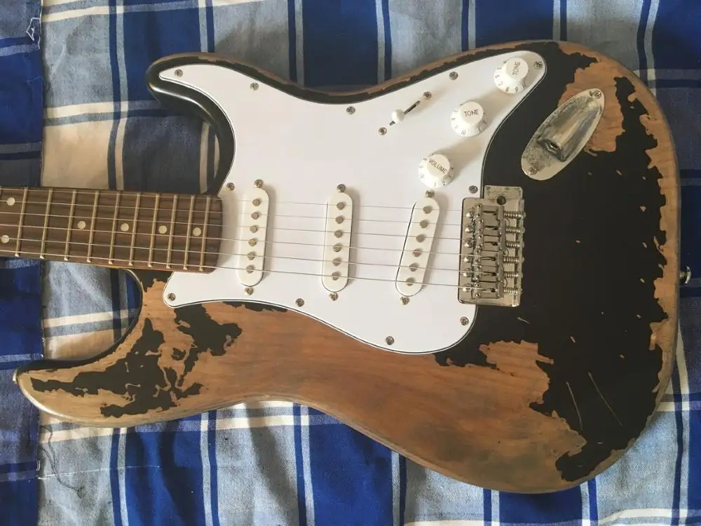 Бесплатная доставка st электрогитара сделанная вручную гитара Ash body на