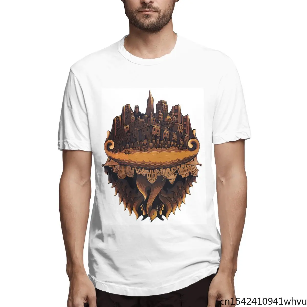 

The Monster Cities Cool Hip Hop Punk 3d Printed Streetwear Trend New Short Sleeve Men T-shirt Lycra Size M-5XL