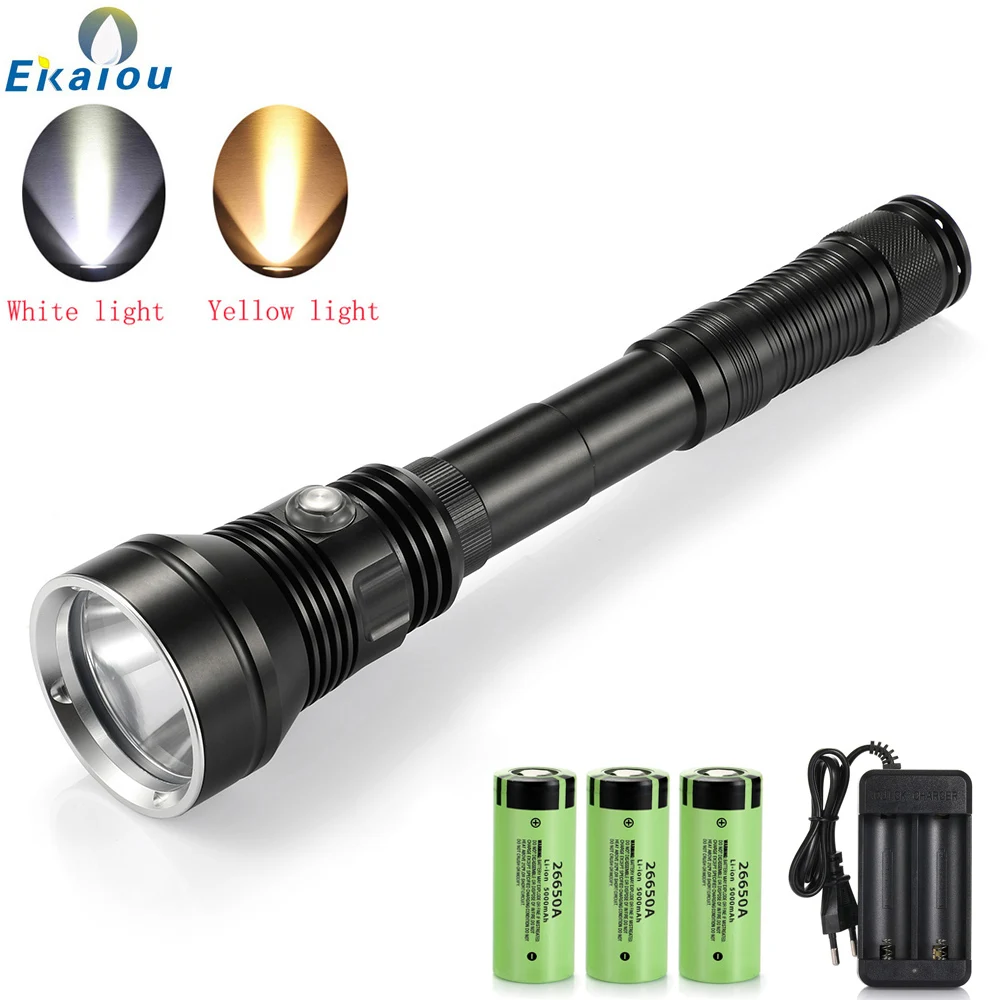 Online XHP70.2-linterna LED Para Buceo Profesional, Resistente Al Agua IP68, Subacuática, 100M, Potente, 26650