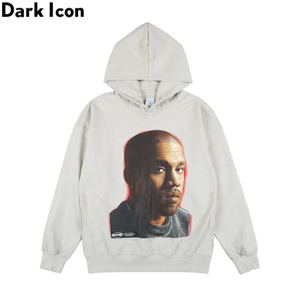 

Махровые хлопковые толстовки и толстовки Dark Icon в стиле хип-хоп, пуловер высокого качества с капюшоном для мужчин