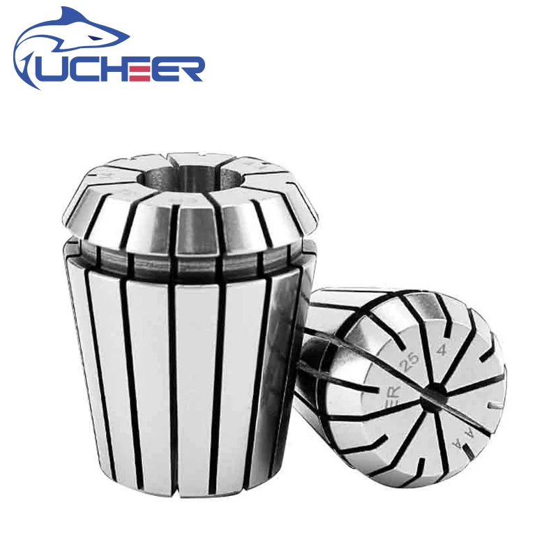 UCHEER 1 шт. нержавеющая сталь ER20 ER25 цанговый патрон для фрезерного гравировального Станка повторяющийся гибкий цанговый станок с ЧПУ