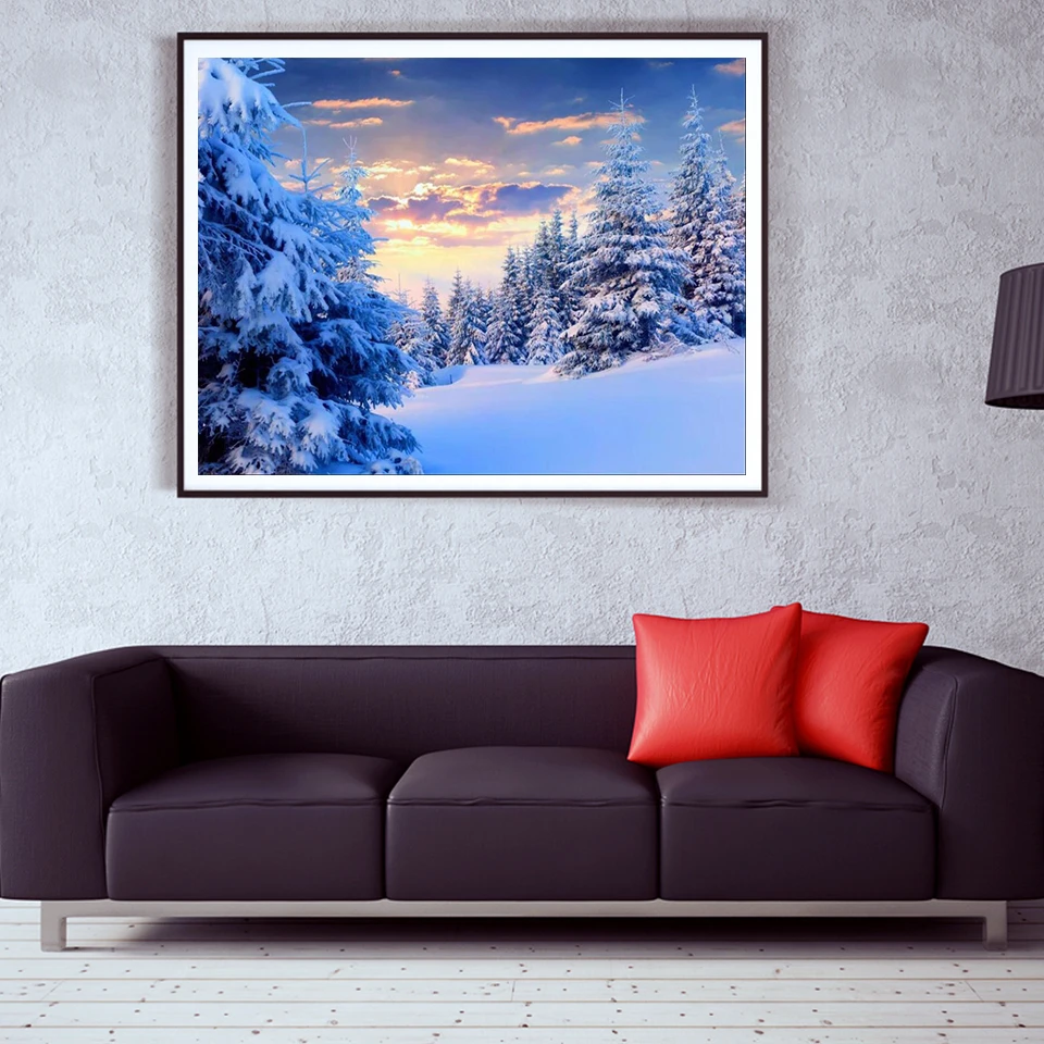 Раскраска по номерам для взрослых AZQSD акриловая краска сделай сам нерамка ручная