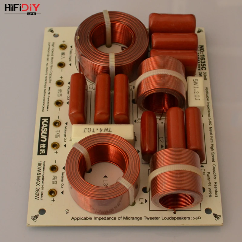 

HIFIDIY LIVE 1635 3 Way 3 speaker Unit (tweeter + mid +bass )HiFi Speakers audio Frequency Divider Crossover Filters