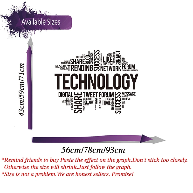 Стикер настенный виниловый в деловом стиле с применением больших технологий |