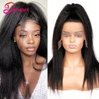 Бразильские волосы, человеческие волосы, курчавые, прямые парики для женщин, человеческие волосы на шнуровке, передние человеческие волосы, парики из натуральных волос