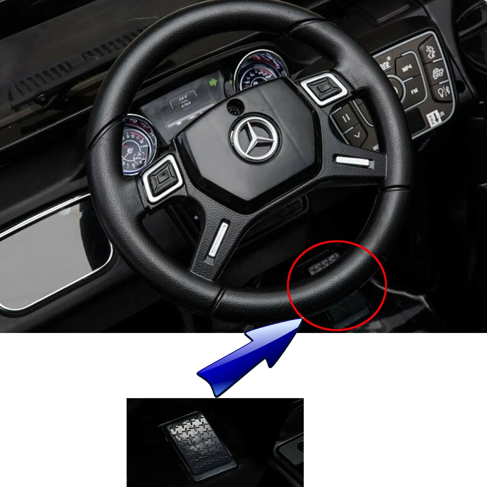 Сброс педали для 6 в 12 детская электрическая езда на автомобиле велосипеде